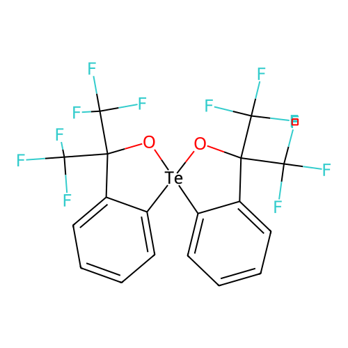 3,3,3',3'-Tetrakis(trifluoromethyl)-1,1'-spirobi[2,1lambda4-benzoxatellurole] structure