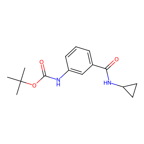 Tert-butyl (3-(cyclopropylcarbamoyl)phenyl)carbamate structure