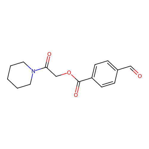 2-Oxo-2-(1-piperidinyl)ethyl 4-formylbenzoate structure