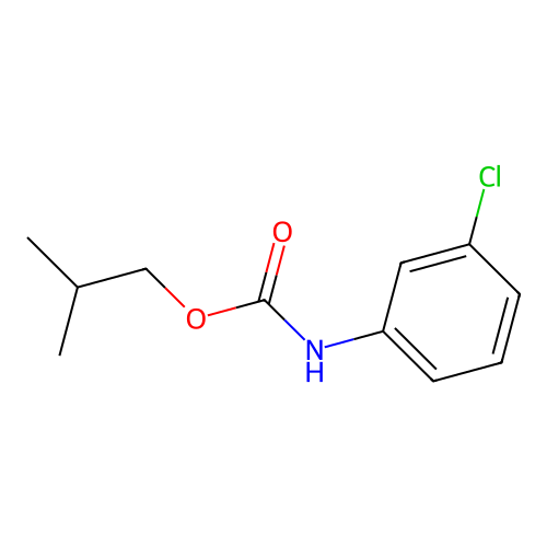 Carbamic acid, 3-chlorophenyl-, isobutyl ester structure
