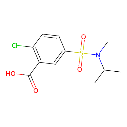 2-Chloro-5-{[isopropyl(methyl)amino]sulfonyl}benzoic acid structure