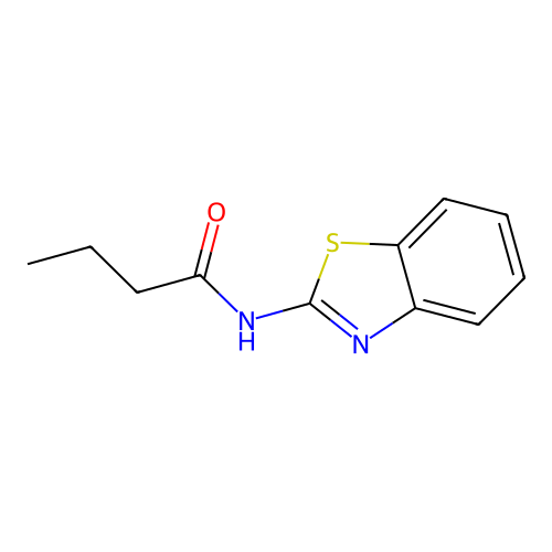 N-(1,3-benzothiazol-2-yl)butanamide structure