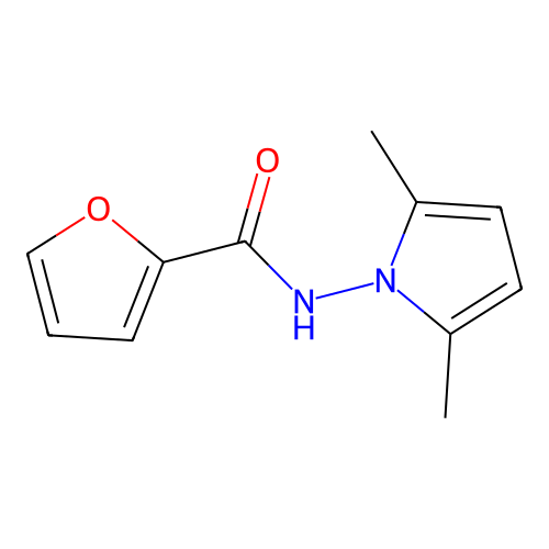 N-(2,5-dimethyl-1H-pyrrol-1-yl)furan-2-carboxamide structure