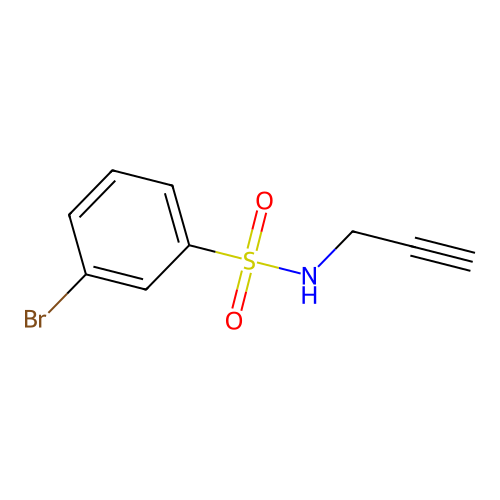 3-bromo-N-prop-2-ynylbenzenesulfonamide structure