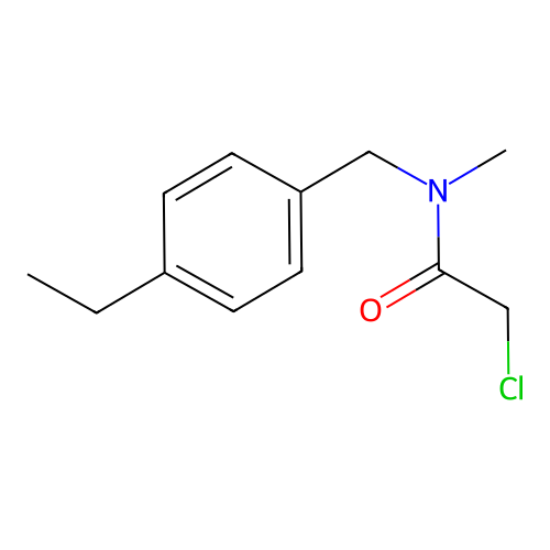 2-chloro-N-[(4-ethylphenyl)methyl]-N-methylacetamide structure