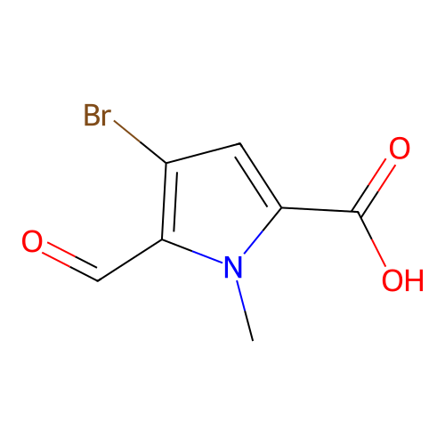 4-bromo-5-formyl-1-methyl-1H-pyrrole-2-carboxylic acid structure