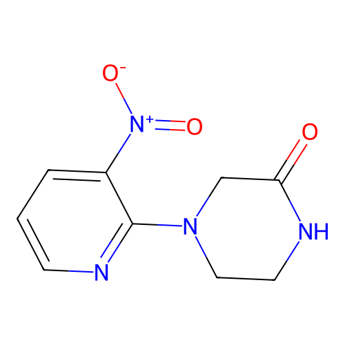 4-(3-Nitro-2-pyridinyl)piperazin-2-one structure
