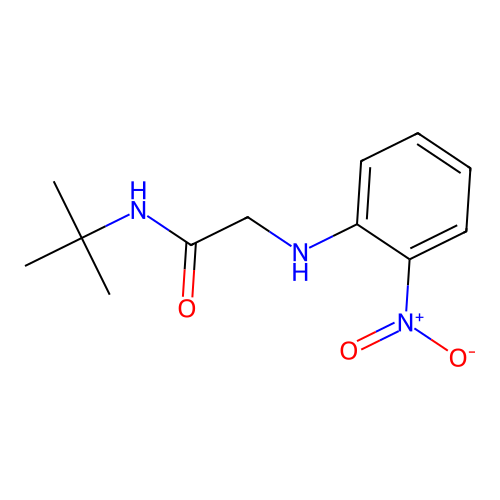 N-(tert-Butyl)-2-((2-nitrophenyl)amino)acetamide structure