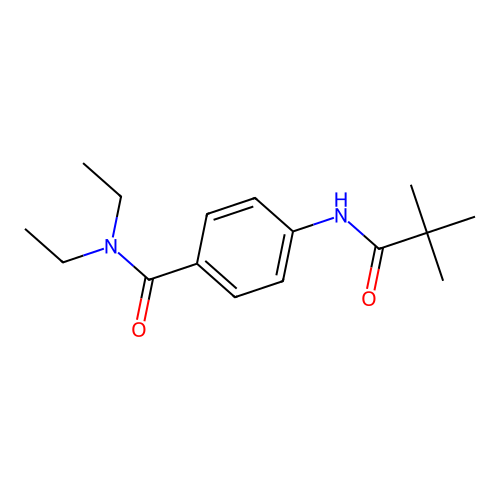 4-[(2,2-dimethylpropanoyl)amino]-N,N-diethylbenzamide structure
