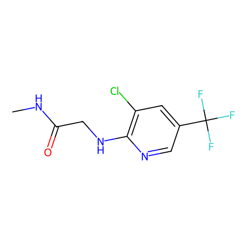 2-((3-Chloro-5-(trifluoromethyl)pyridin-2-yl)amino)-N-methylacetamide structure