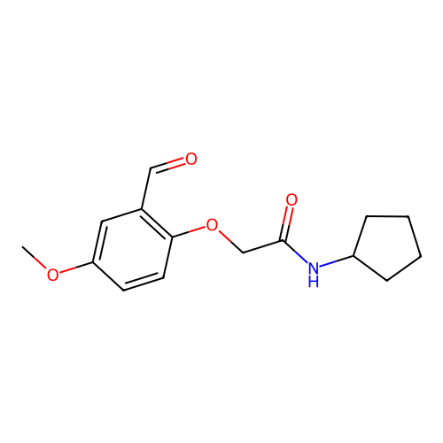 N-cyclopentyl-2-(2-formyl-4-methoxyphenoxy)acetamide structure
