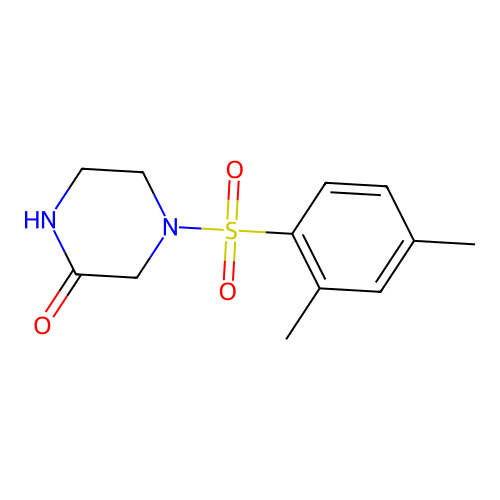 4-((2,4-Dimethylphenyl)sulfonyl)piperazin-2-one structure