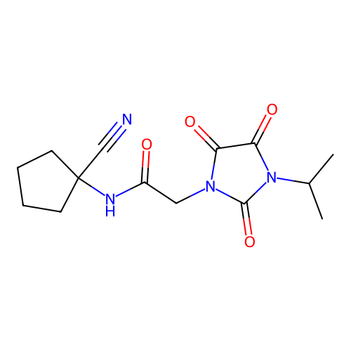 N-(1-cyanocyclopentyl)-2-(2,4,5-trioxo-3-propan-2-ylimidazolidin-1-yl)acetamide structure