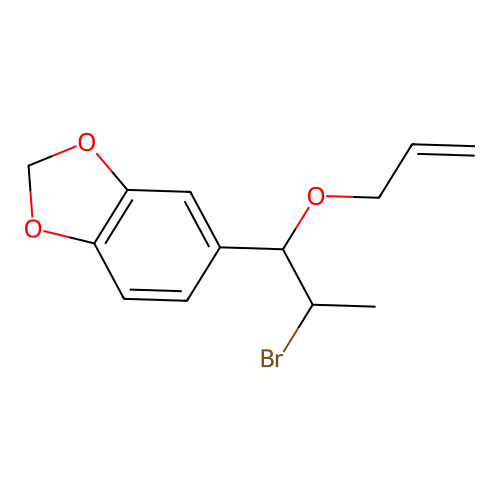 5-[2-Bromo-1-(prop-2-en-1-yloxy)propyl]-1,3-benzodioxole structure