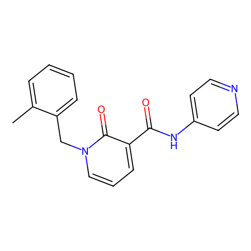 1-(2-methylbenzyl)-2-oxo-N-(pyridin-4-yl)-1,2-dihydropyridine-3-carboxamide structure