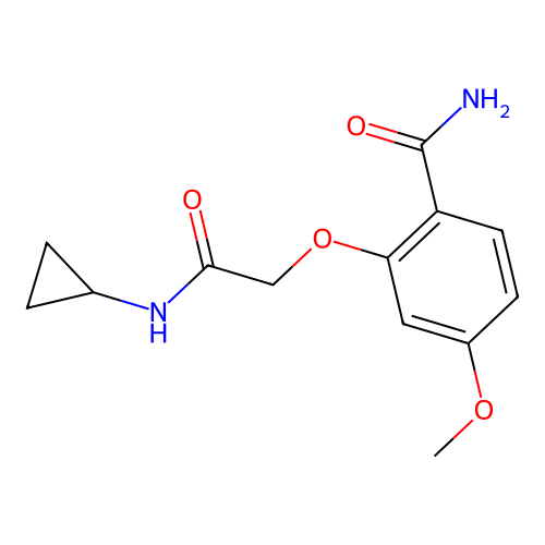 2-[(Cyclopropylcarbamoyl)methoxy]-4-methoxybenzamide structure