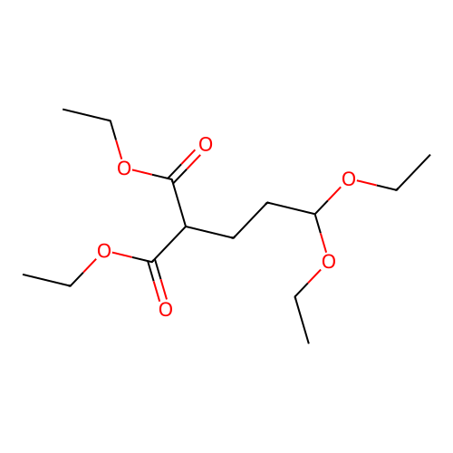 Diethyl 2-(3,3-diethoxypropyl)propanedioate structure