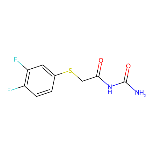 N-Carbamoyl-2-[(3,4-difluorophenyl)sulfanyl]acetamide structure