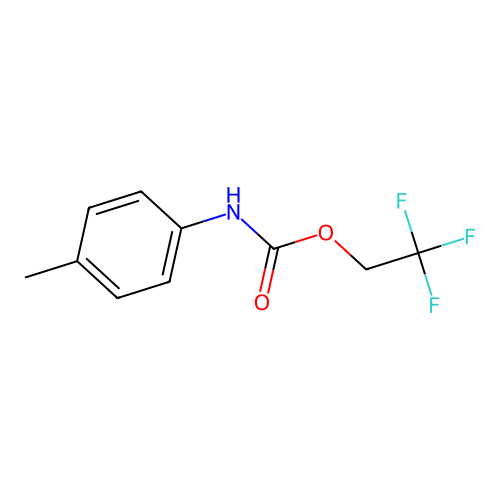 2,2,2-trifluoroethyl N-(4-methylphenyl)carbamate structure
