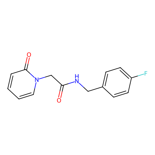 N-[(4-fluorophenyl)methyl]-2-(2-oxopyridin-1-yl)acetamide structure