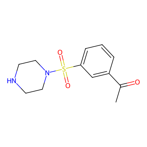 1-[3-(Piperazine-1-sulfonyl)phenyl]ethan-1-one structure