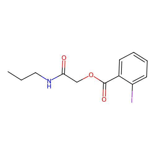 2-Oxo-2-(propylamino)ethyl 2-iodobenzoate structure