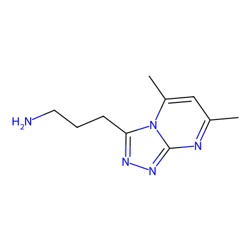 3-(5,7-Dimethyl[1,2,4]triazolo[4,3-a]pyrimidin-3-yl)propan-1-amine structure