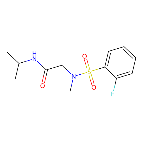 2-[[(2-Fluorophenyl)sulfonyl]methylamino]-N-(1-methylethyl)acetamide structure