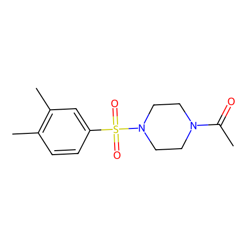 1-Acetyl-4-[(3,4-dimethylphenyl)sulfonyl]piperazine structure