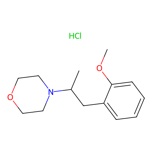 Morpholine, 4-(o-methoxy-alpha-methylphenethyl)-, hydrochloride structure