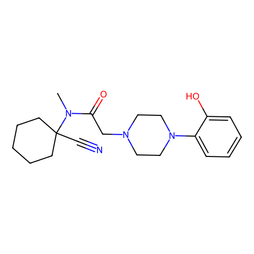 N-(1-Cyanocyclohexyl)-2-(4-(2-hydroxyphenyl)piperazin-1-yl)-N-methylacetamide structure