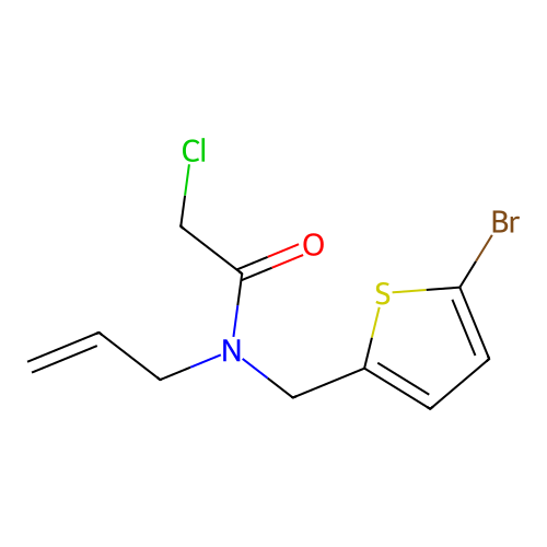 N-[(5-bromothiophen-2-yl)methyl]-2-chloro-N-(prop-2-en-1-yl)acetamide structure