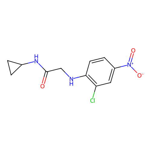 2-((2-Chloro-4-nitrophenyl)amino)-N-cyclopropylacetamide structure