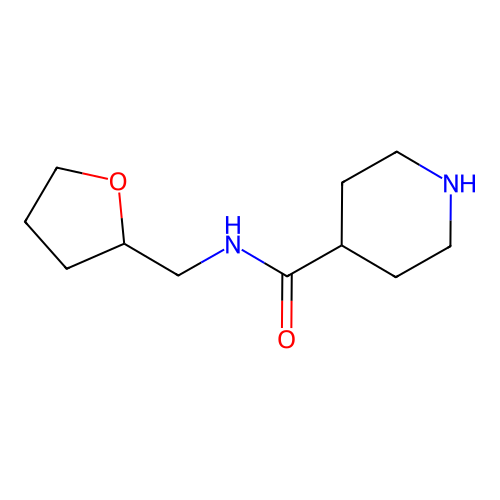N-(oxolan-2-ylmethyl)piperidine-4-carboxamide structure
