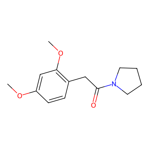 2-(2,4-Dimethoxyphenyl)-1-pyrrolidin-1-ylethanone structure