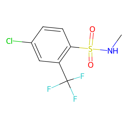 4-chloro-N-methyl-2-(trifluoromethyl)benzenesulfonamide structure