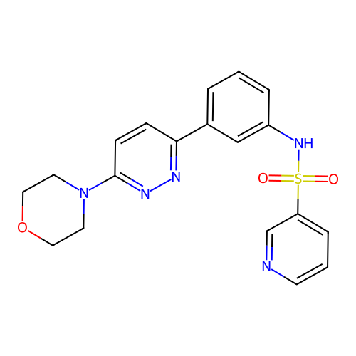 N-[3-(6-morpholin-4-ylpyridazin-3-yl)phenyl]pyridine-3-sulfonamide structure