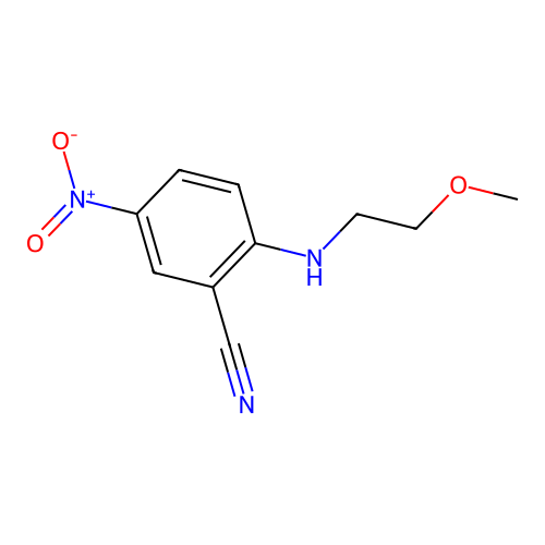2-[(2-Methoxyethyl)amino]-5-nitrobenzonitrile structure