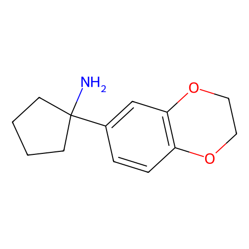 1-(2,3-Dihydro-1,4-benzodioxin-6-yl)cyclopentan-1-amine structure