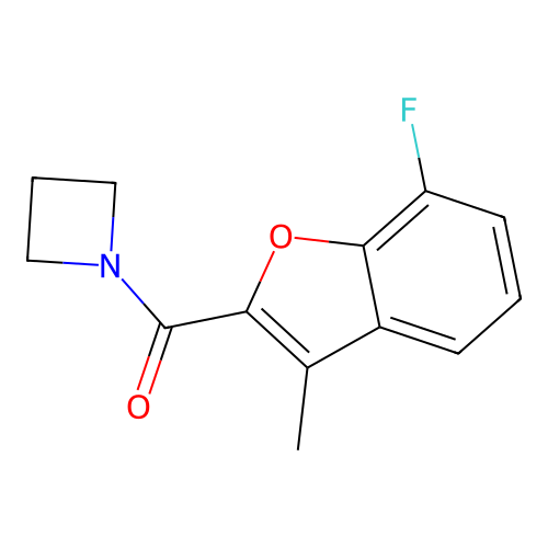 1-Azetidinyl(7-fluoro-3-methyl-2-benzofuranyl)methanone structure