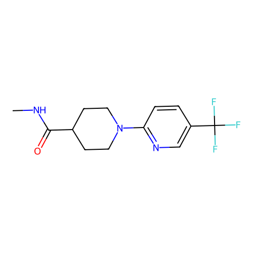 N-methyl-1-[5-(trifluoromethyl)pyridin-2-yl]piperidine-4-carboxamide structure