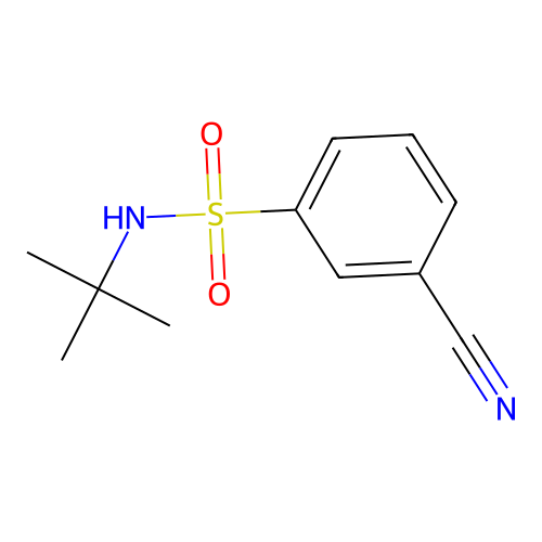 N-tert-butyl-3-cyanobenzenesulfonamide structure