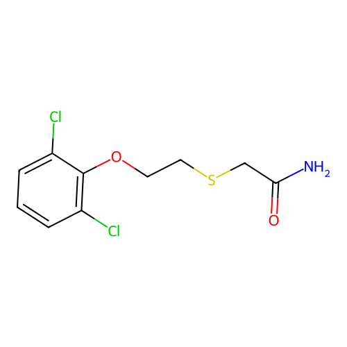 2-[[2-(2,6-Dichlorophenoxy)ethyl]thio]acetamide structure
