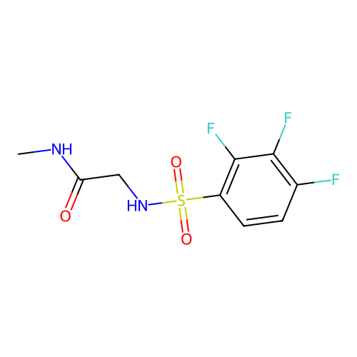 N-Methyl-2-[[(2,3,4-trifluorophenyl)sulfonyl]amino]acetamide structure