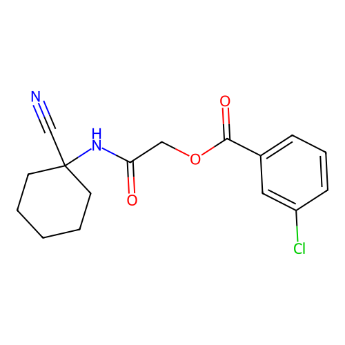 [(1-Cyanocyclohexyl)carbamoyl]methyl 3-chlorobenzoate structure