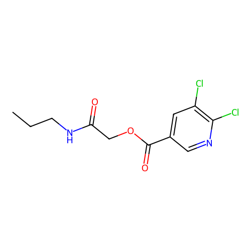 [2-Oxo-2-(propylamino)ethyl] 5,6-dichloropyridine-3-carboxylate structure
