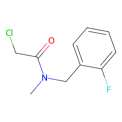 2-chloro-N-((2-fluorophenyl)methyl)-N-methylacetamide structure