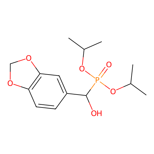 1,3-Benzodioxol-5-yl-di(propan-2-yloxy)phosphorylmethanol structure