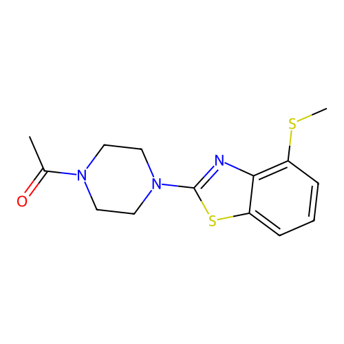 1-(4-(4-(Methylthio)benzo[d]thiazol-2-yl)piperazin-1-yl)ethanone structure