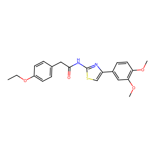 N-[4-(3,4-dimethoxyphenyl)-1,3-thiazol-2-yl]-2-(4-ethoxyphenyl)acetamide structure